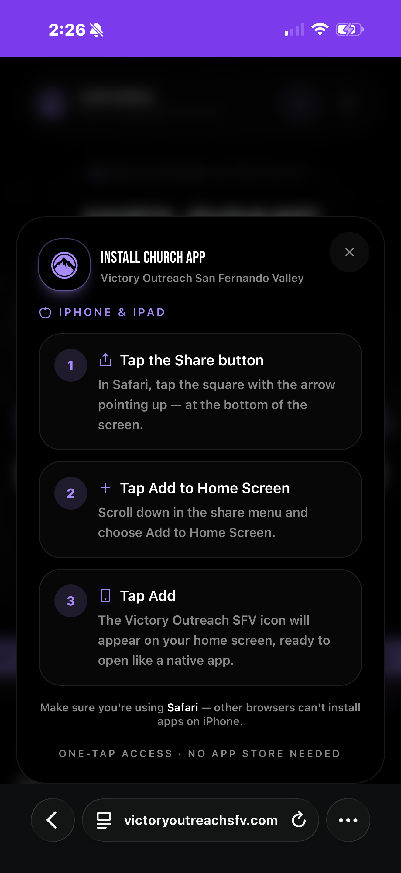 App experience preview
