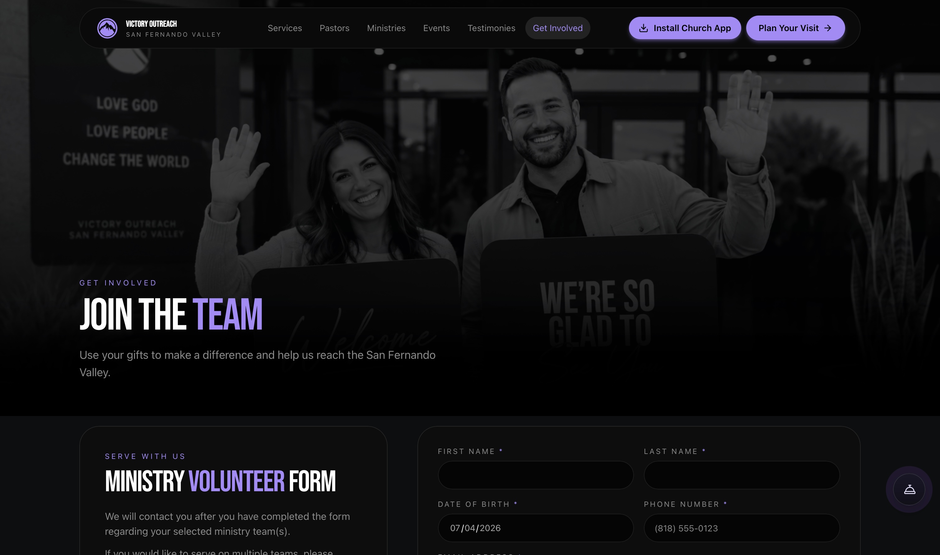 Website experience preview